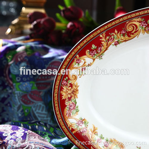 14 Inches Luxury Fine Bone China Oval Dinner Plate of Dream Wedding